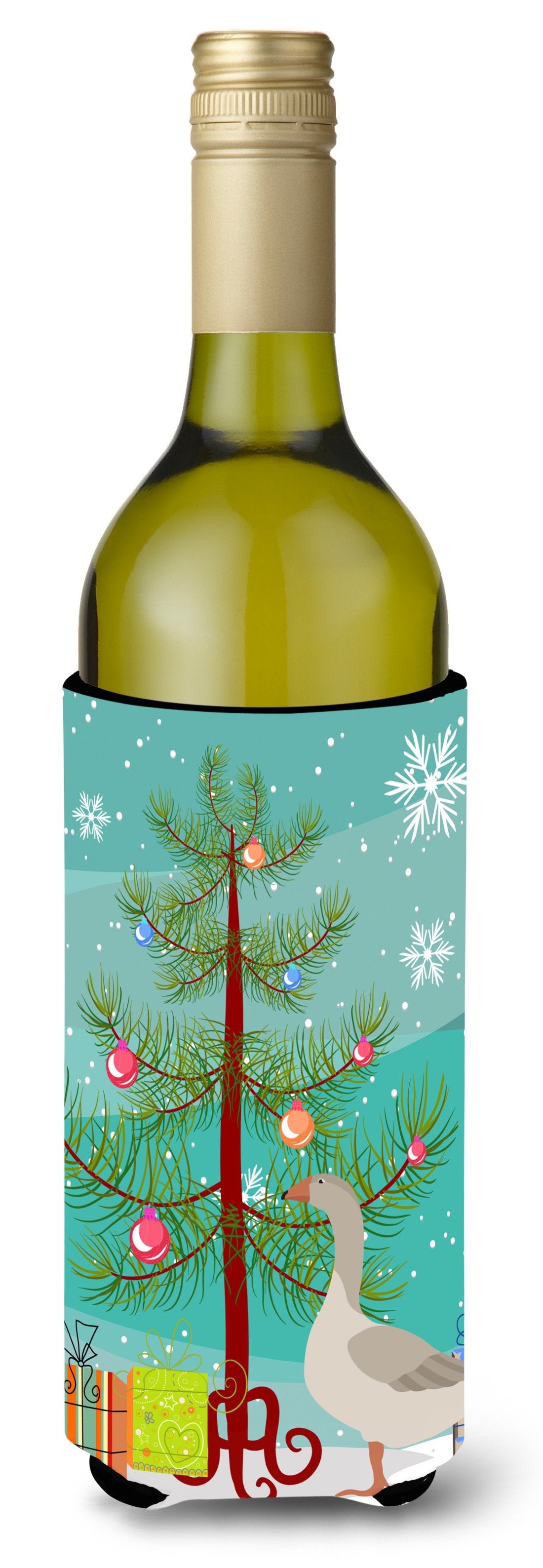 Steinbacher Goose Christmas Wine Bottle Beverge Insulator Hugger BB9261LITERK by Caroline's Treasures