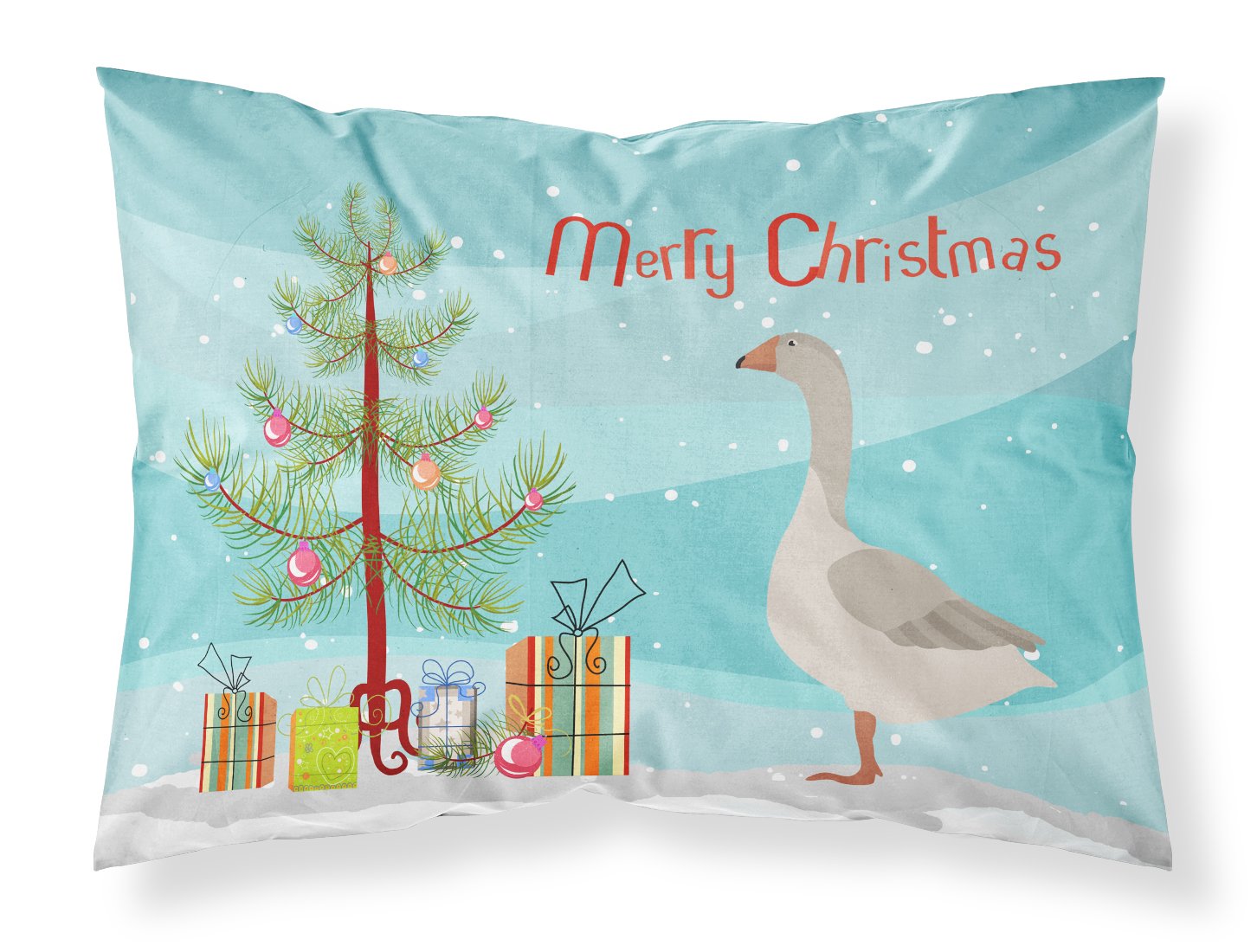 Steinbacher Goose Christmas Fabric Standard Pillowcase BB9261PILLOWCASE by Caroline's Treasures