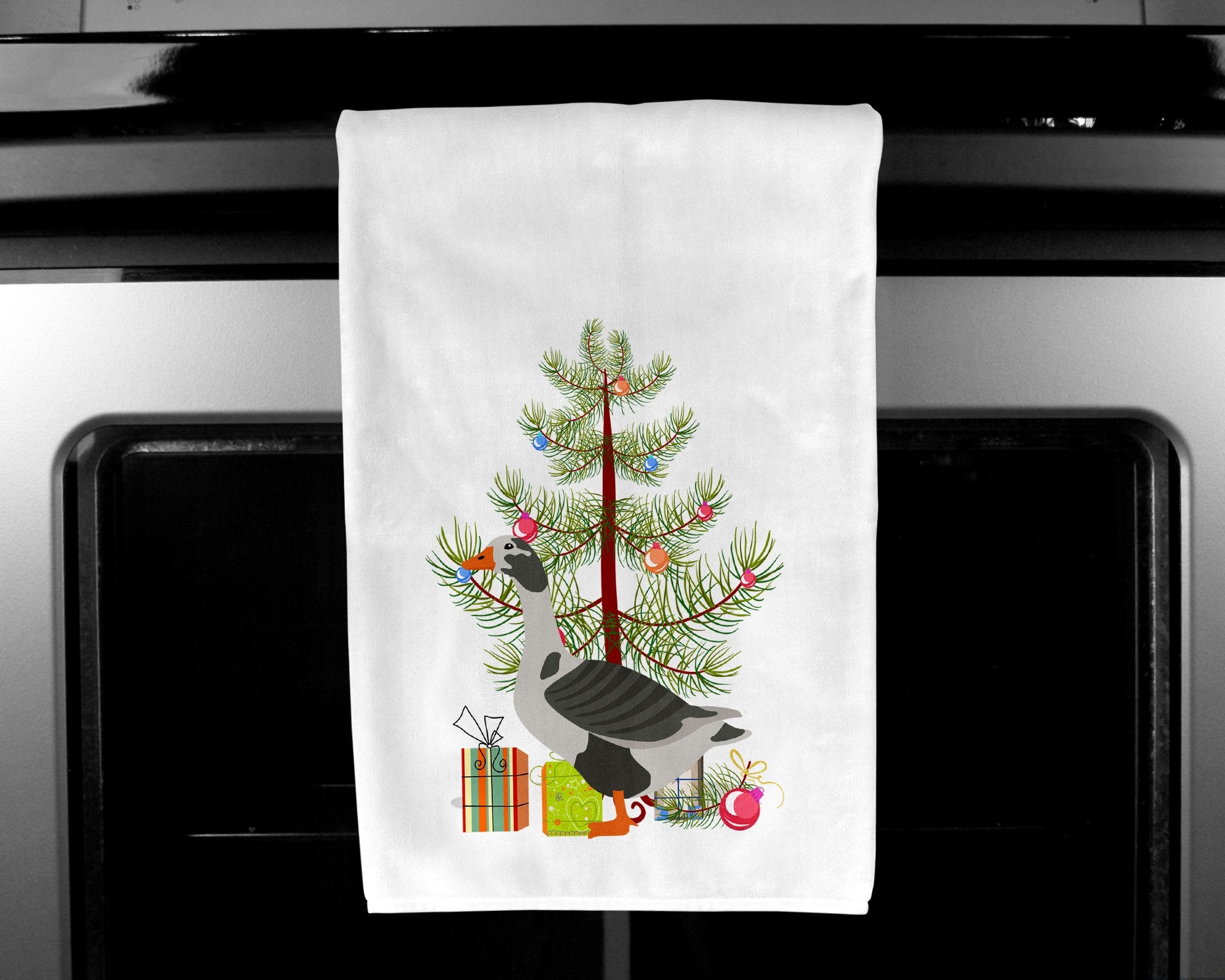 West of England Goose Christmas White Kitchen Towel Set of 2 BB9262WTKT by Caroline's Treasures