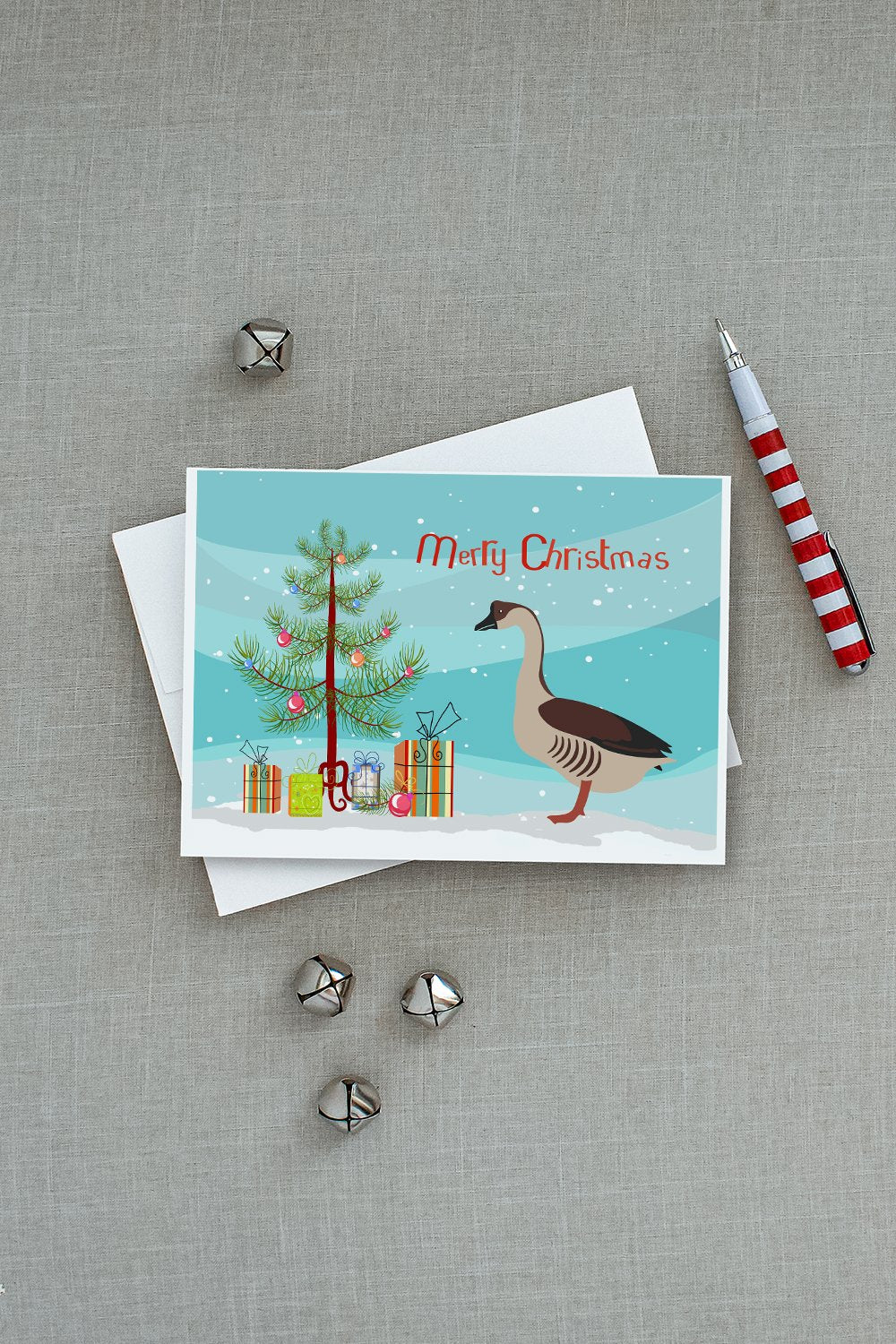 Chinese Goose Christmas Greeting Cards and Envelopes Pack of 8 - the-store.com