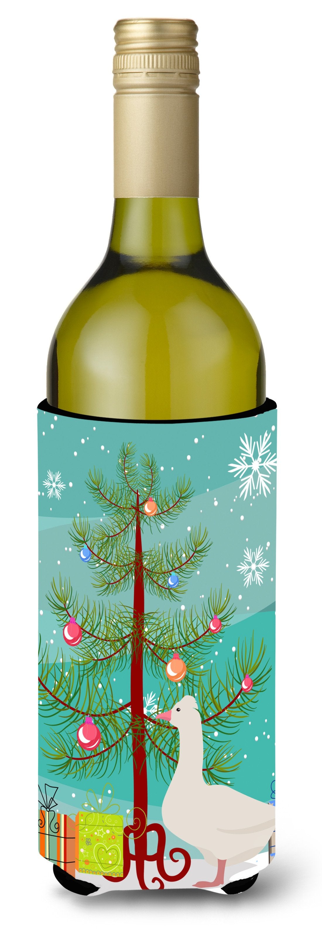 Roman Goose Christmas Wine Bottle Beverge Insulator Hugger BB9265LITERK by Caroline's Treasures