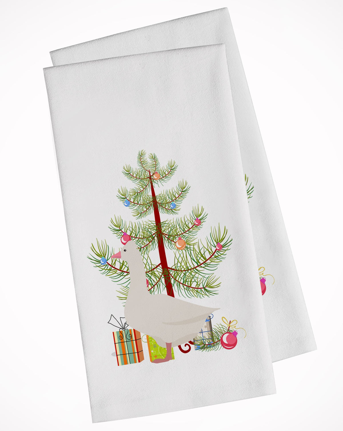 Roman Goose Christmas White Kitchen Towel Set of 2 BB9265WTKT by Caroline&#39;s Treasures