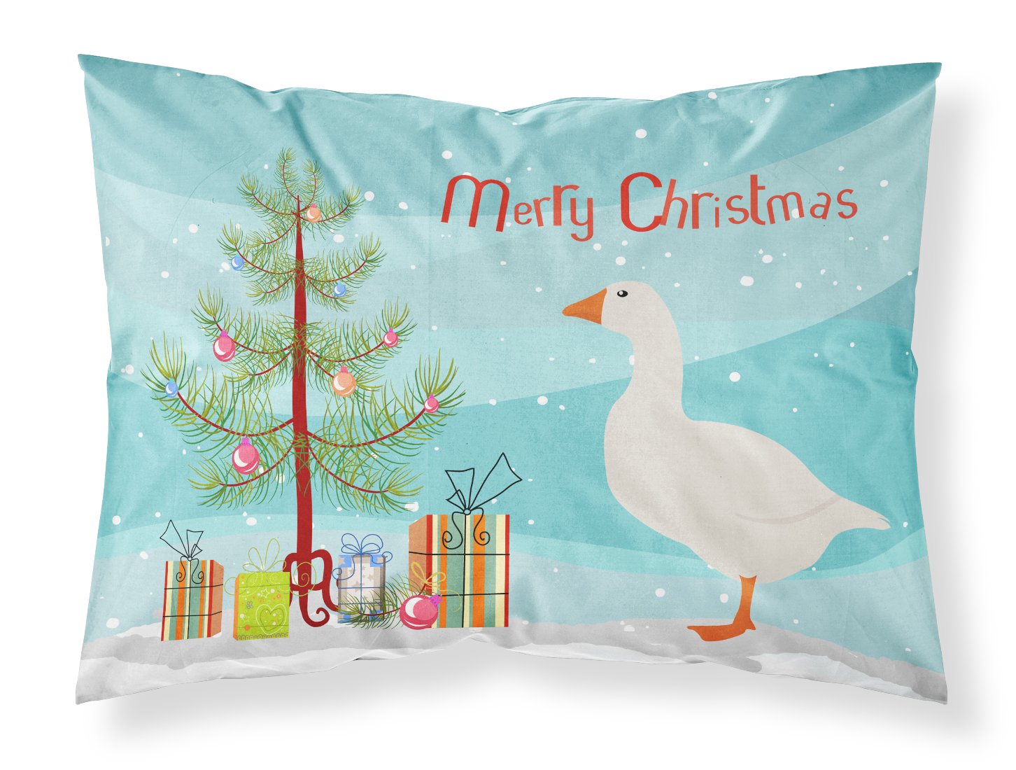 Shire Horse Christmas Fabric Standard Pillowcase BB9267PILLOWCASE by Caroline's Treasures