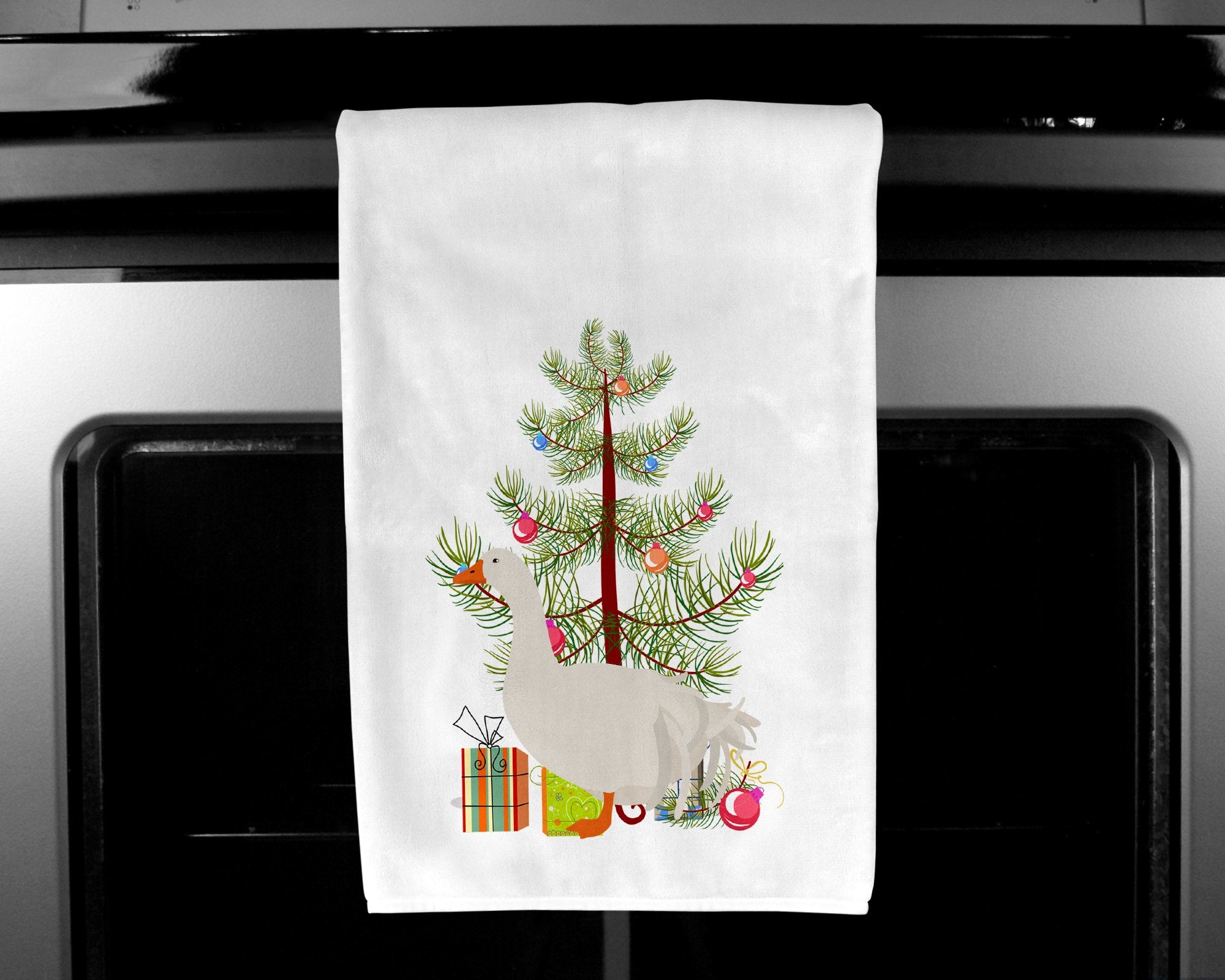 Sebastopol Goose Christmas White Kitchen Towel Set of 2 BB9269WTKT by Caroline's Treasures
