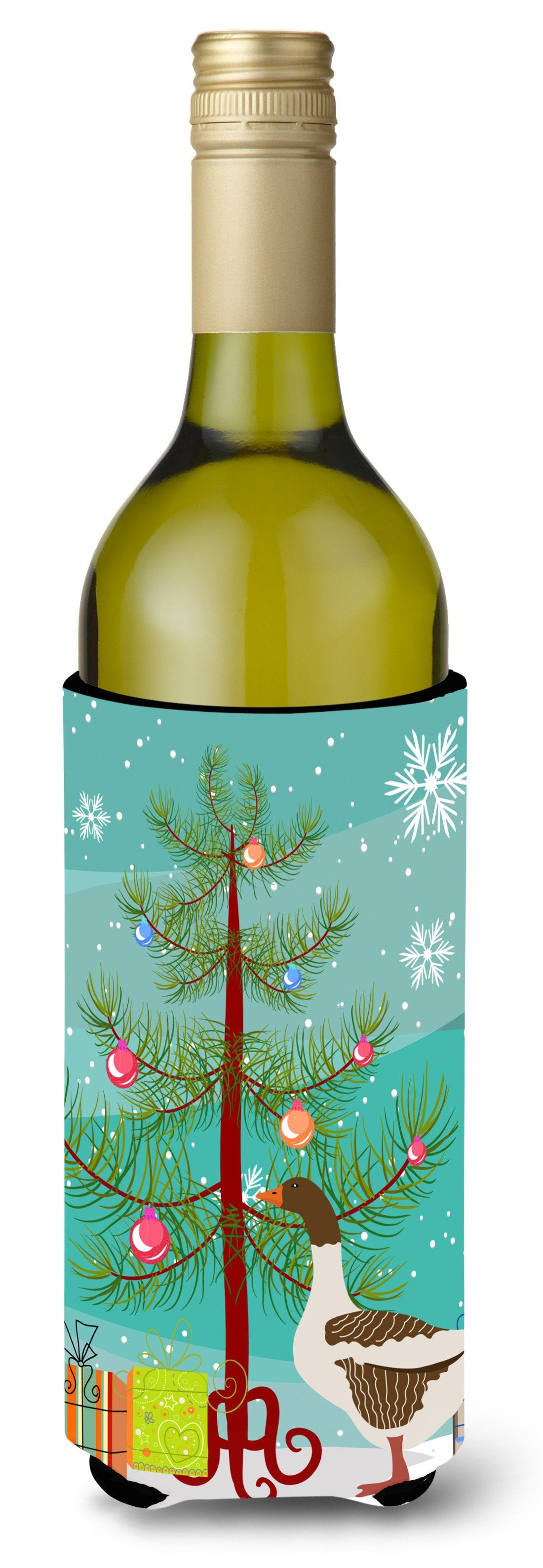 Pomeranian Rogener Goose Christmas Wine Bottle Beverge Insulator Hugger BB9270LITERK by Caroline&#39;s Treasures