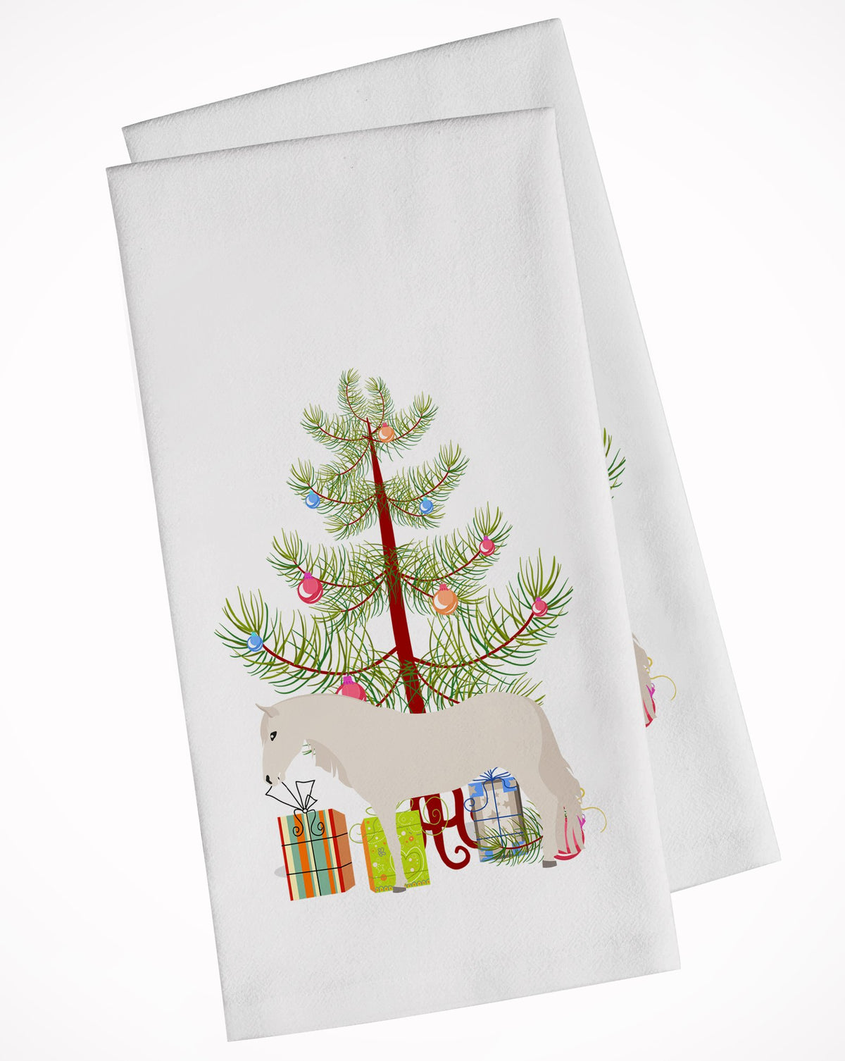 Paso Fino Horse Christmas White Kitchen Towel Set of 2 BB9272WTKT by Caroline&#39;s Treasures