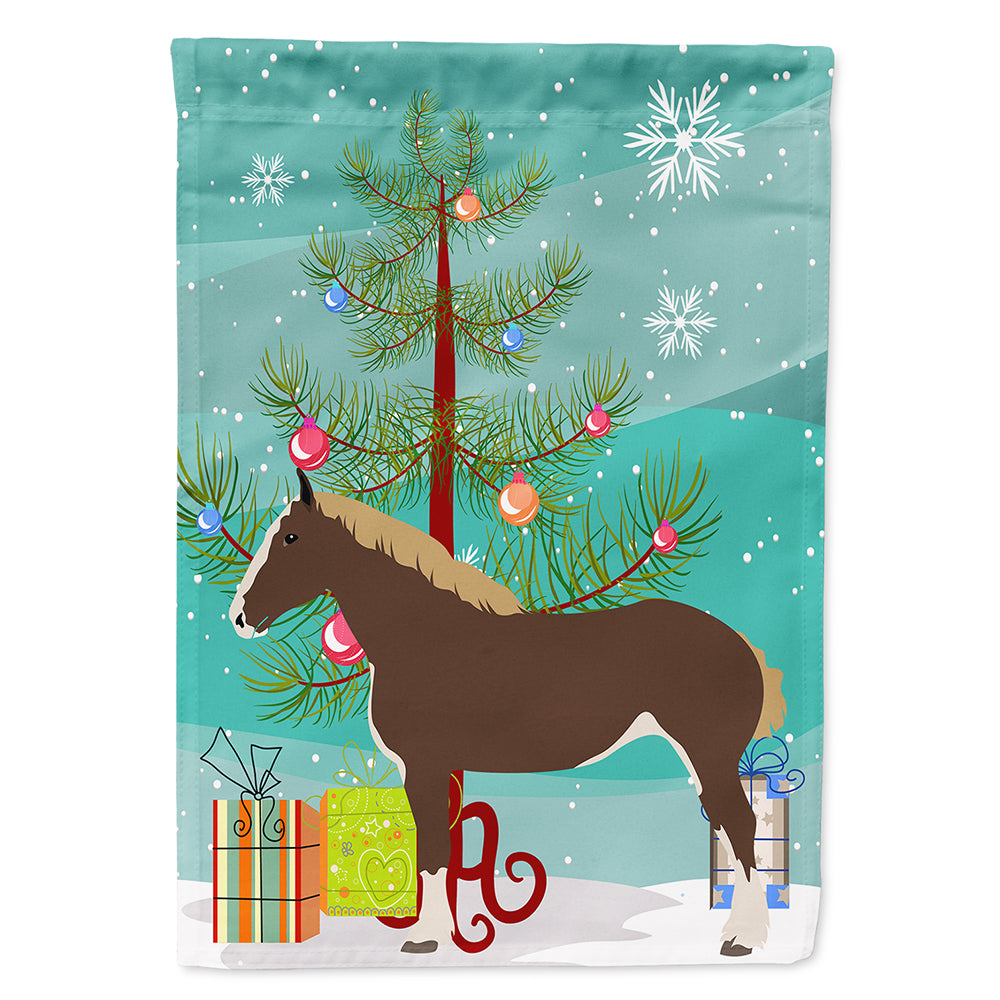 Percheron Horse Christmas Flag Canvas House Size BB9273CHF