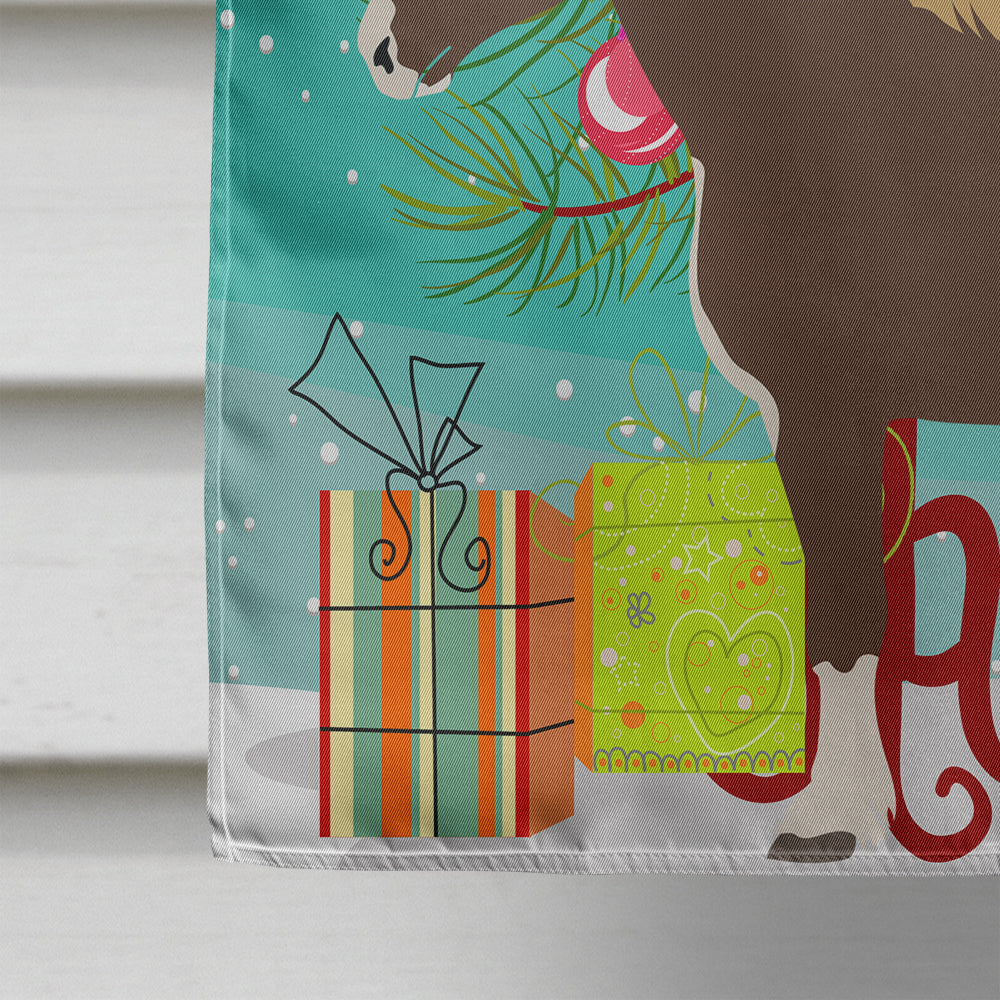 Percheron Horse Christmas Flag Canvas House Size BB9273CHF