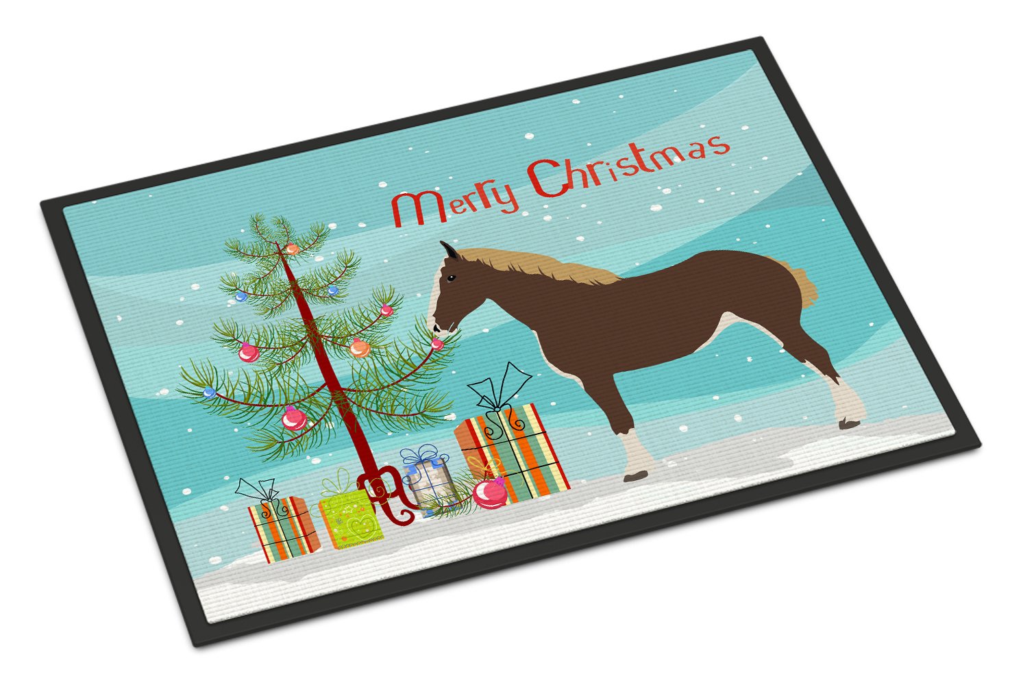 Percheron Horse Christmas Indoor or Outdoor Mat 24x36 BB9273JMAT by Caroline's Treasures
