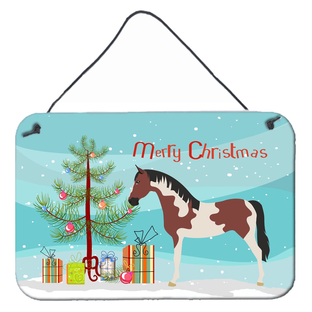 Pinto Horse Christmas Wall or Door Hanging Prints BB9274DS812 by Caroline's Treasures