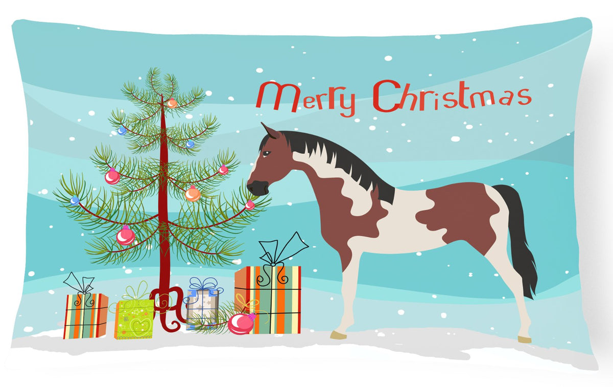 Pinto Horse Christmas Canvas Fabric Decorative Pillow BB9274PW1216 by Caroline&#39;s Treasures