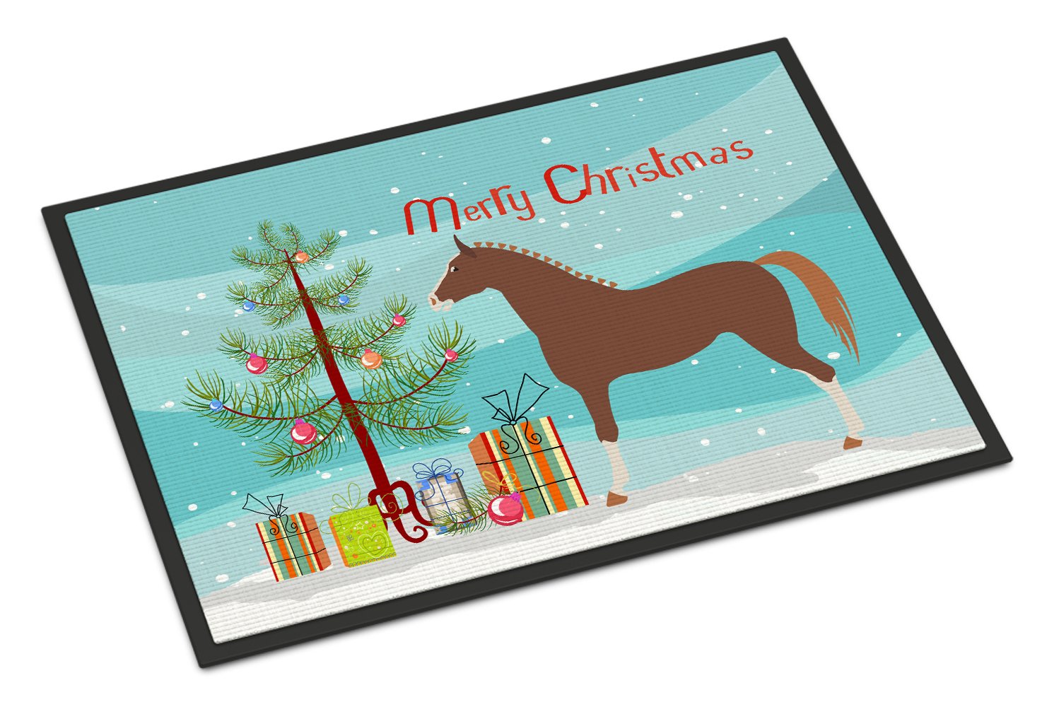 Hannoverian Horse Christmas Indoor or Outdoor Mat 24x36 BB9276JMAT by Caroline's Treasures