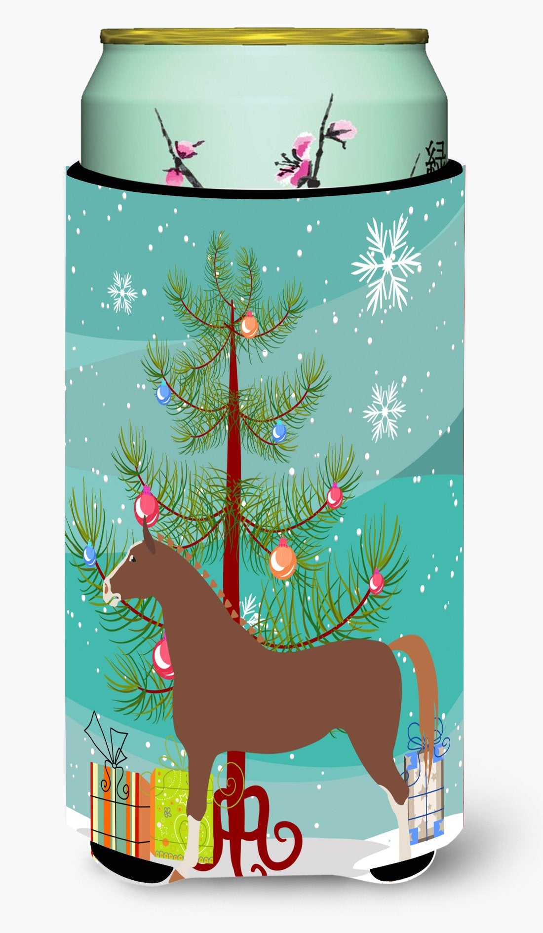 Hannoverian Horse Christmas Tall Boy Beverage Insulator Hugger BB9276TBC by Caroline&#39;s Treasures