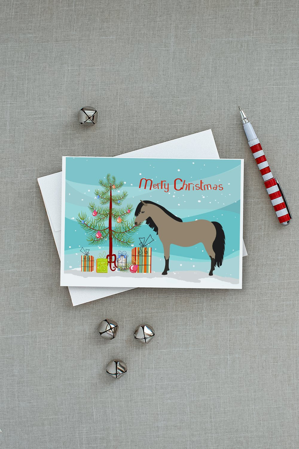 Welsh Pony Horse Christmas Greeting Cards and Envelopes Pack of 8 - the-store.com
