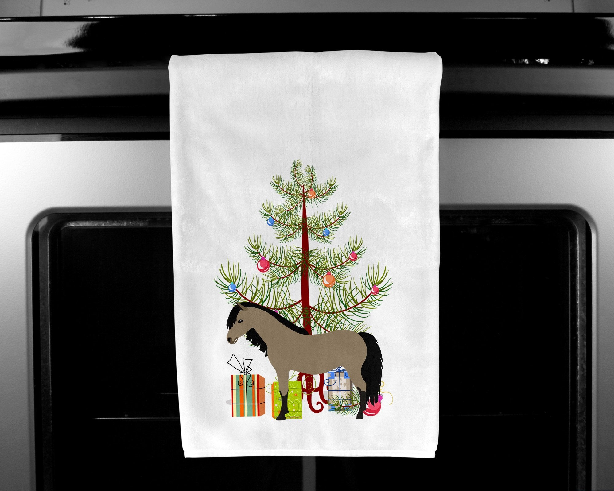 Welsh Pony Horse Christmas White Kitchen Towel Set of 2 BB9277WTKT by Caroline's Treasures