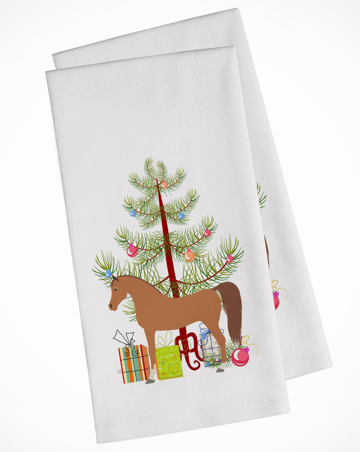 Arabian Horse Christmas White Kitchen Towel Set of 2 BB9278WTKT by Caroline&#39;s Treasures
