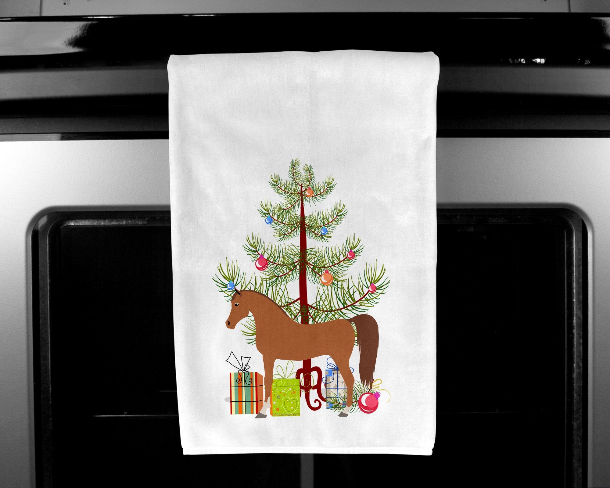 Arabian Horse Christmas White Kitchen Towel Set of 2 BB9278WTKT by Caroline's Treasures