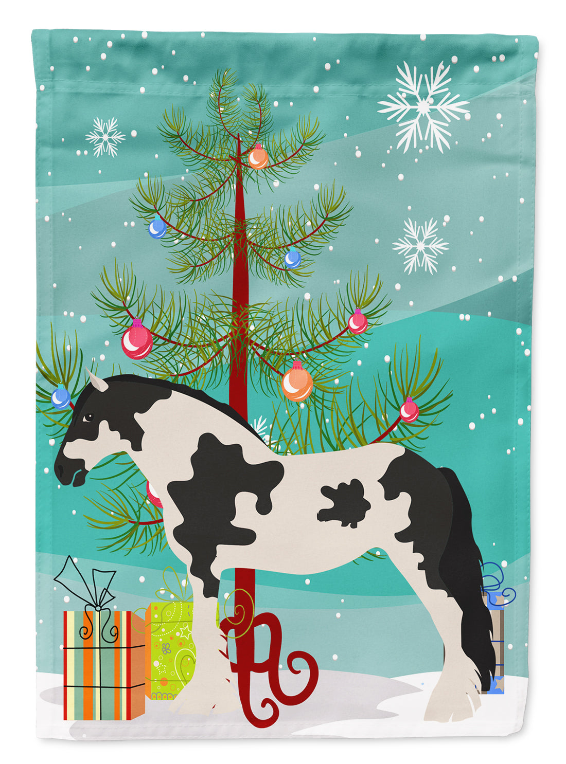 Cyldesdale Horse Christmas Flag Garden Size BB9279GF