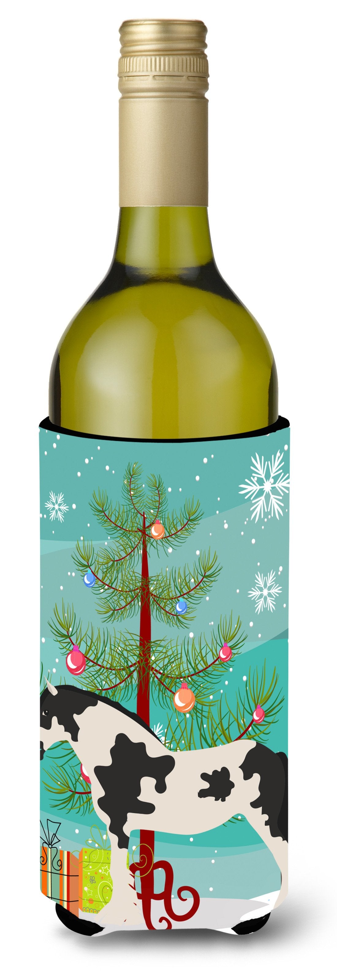 Cyldesdale Horse Christmas Wine Bottle Beverge Insulator Hugger BB9279LITERK by Caroline&#39;s Treasures