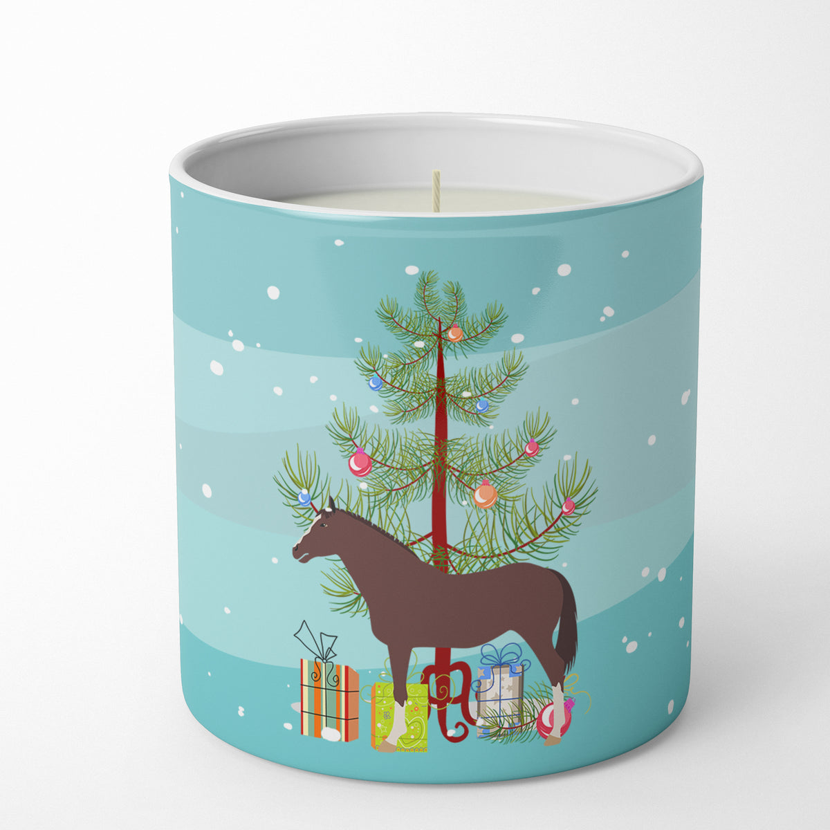 Buy this English Thoroughbred Horse Christmas 10 oz Decorative Soy Candle