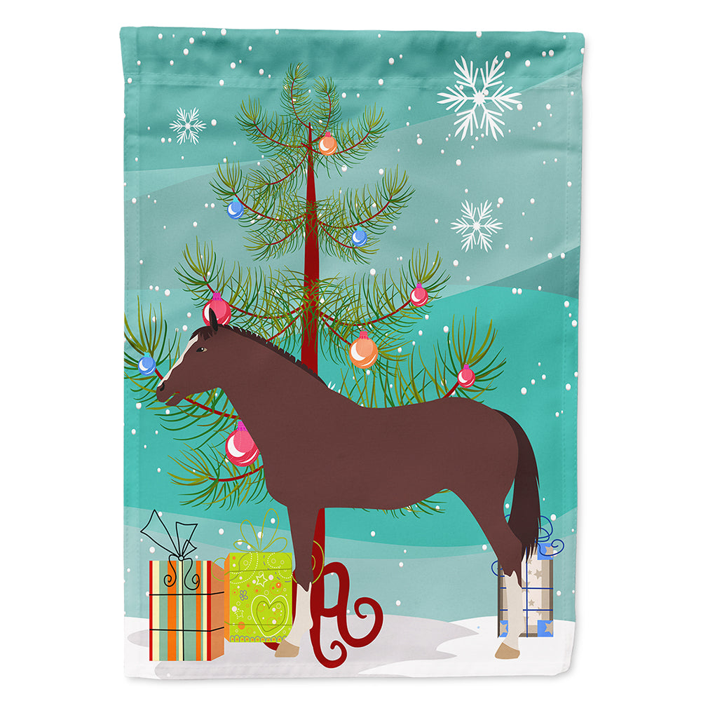 English Thoroughbred Horse Christmas Flag Canvas House Size BB9280CHF
