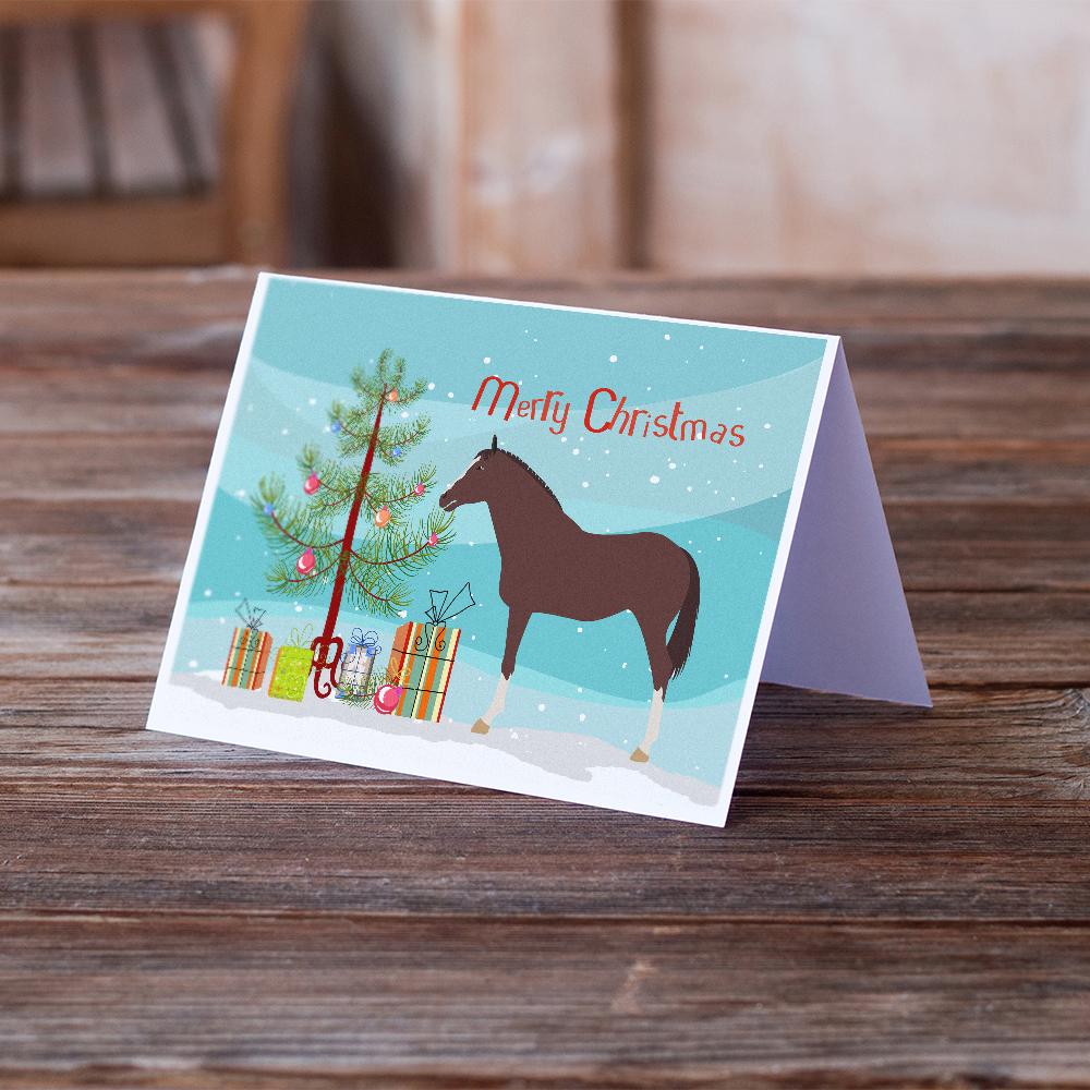 English Thoroughbred Horse Christmas Greeting Cards and Envelopes Pack of 8 - the-store.com