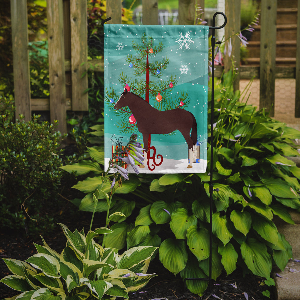 Drapeau de Noël cheval pur-sang anglais taille jardin BB9280GF