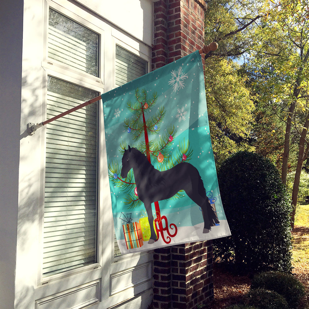 Friesian Horse Christmas Flag Canvas House Size BB9282CHF  the-store.com.