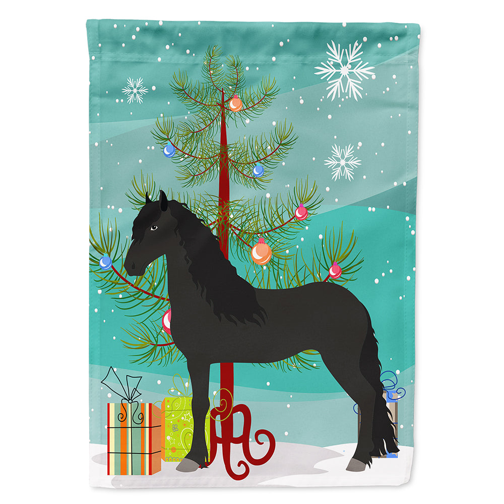 Friesian Horse Christmas Flag Canvas House Size BB9282CHF  the-store.com.