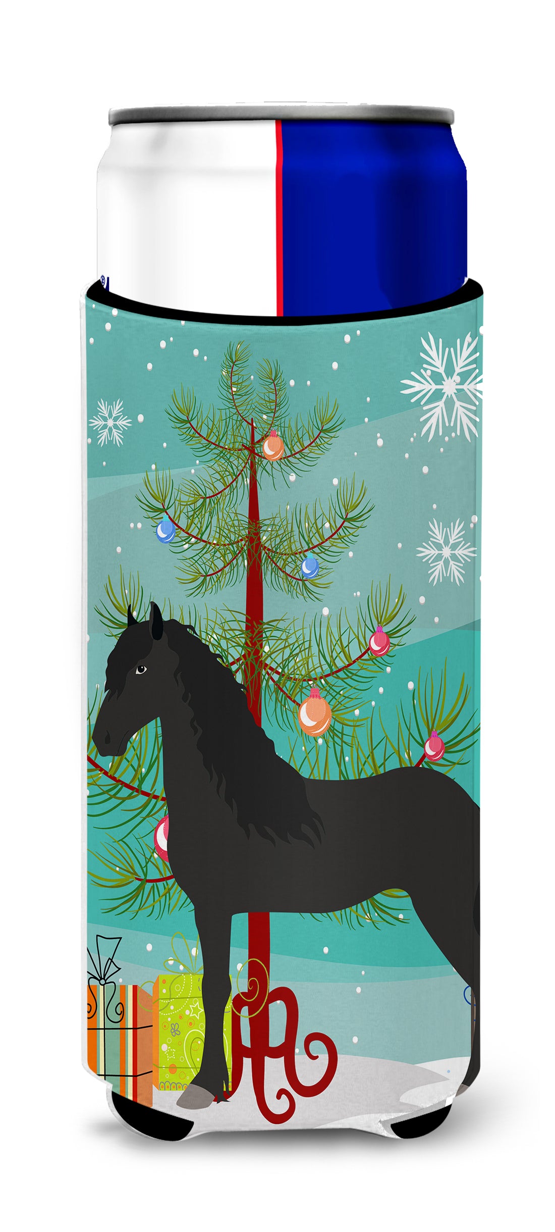 Friesian Horse Christmas  Ultra Hugger for slim cans BB9282MUK