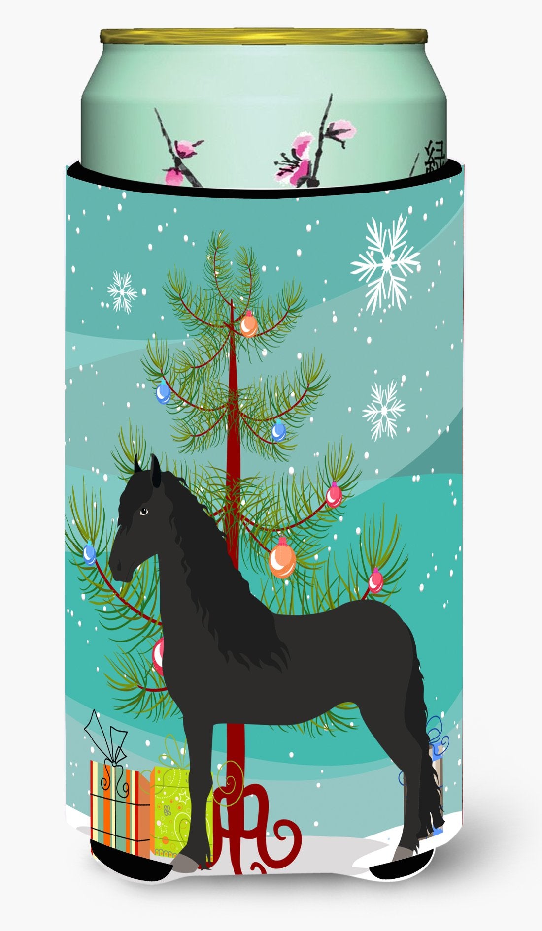 Friesian Horse Christmas Tall Boy Beverage Insulator Hugger BB9282TBC by Caroline&#39;s Treasures
