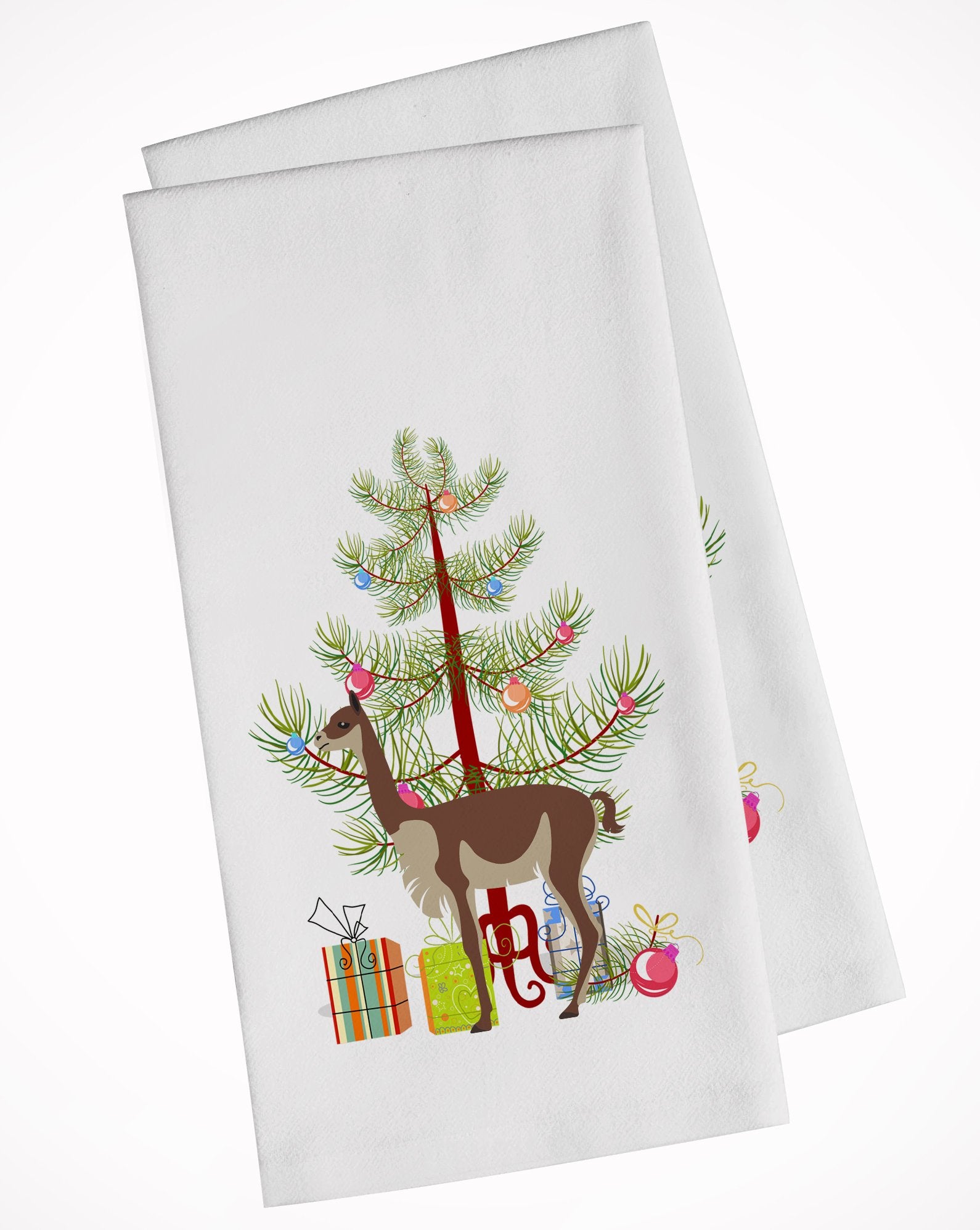 Vicugna or Vicuna Christmas White Kitchen Towel Set of 2 BB9284WTKT by Caroline's Treasures