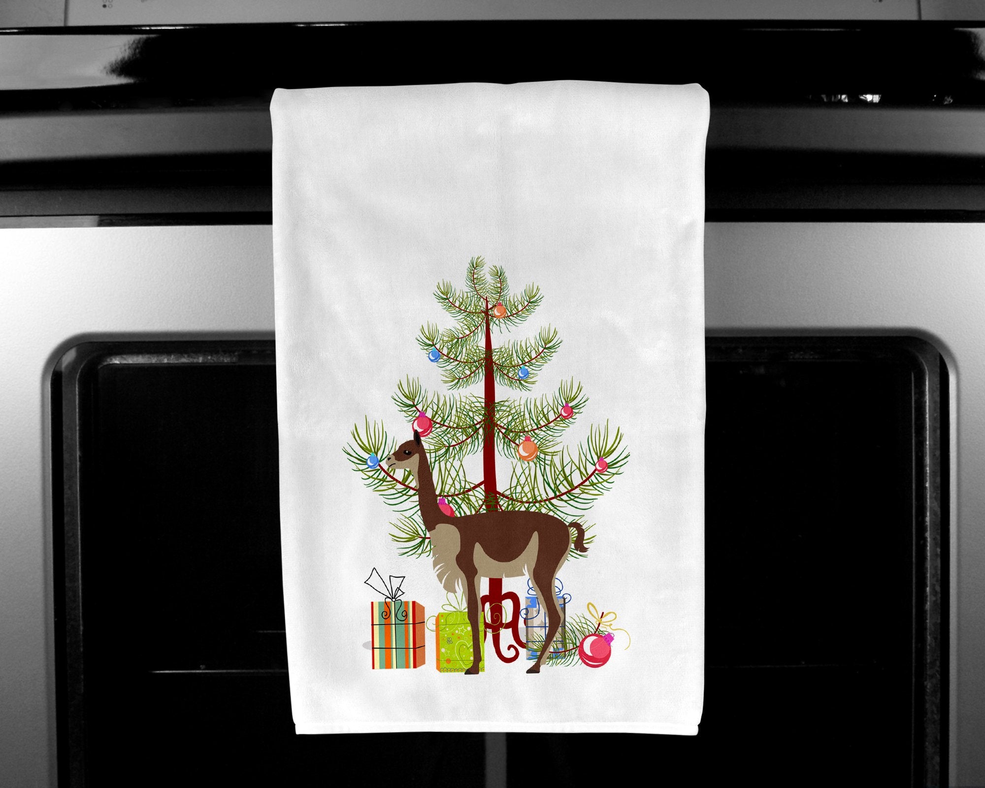 Vicugna or Vicuna Christmas White Kitchen Towel Set of 2 BB9284WTKT by Caroline's Treasures