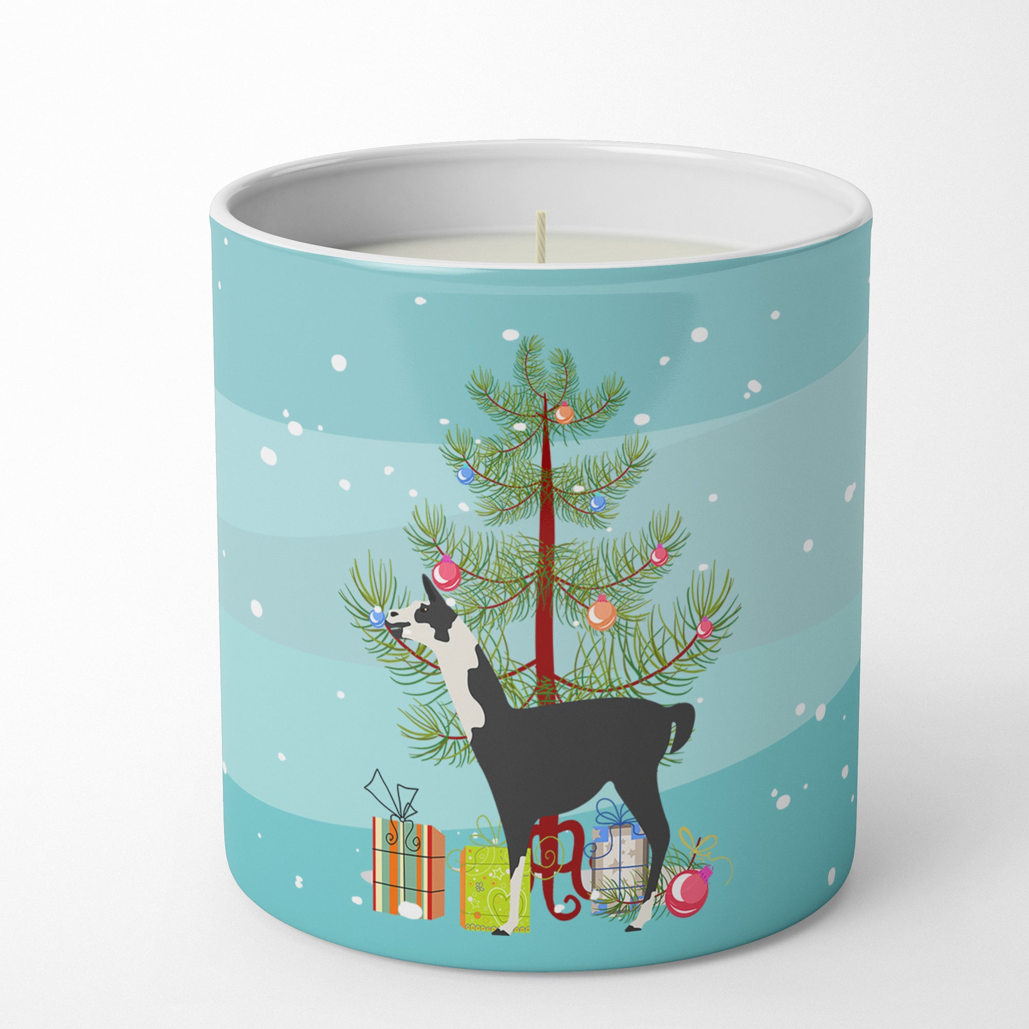 Buy this Llama Q' Ara Christmas 10 oz Decorative Soy Candle