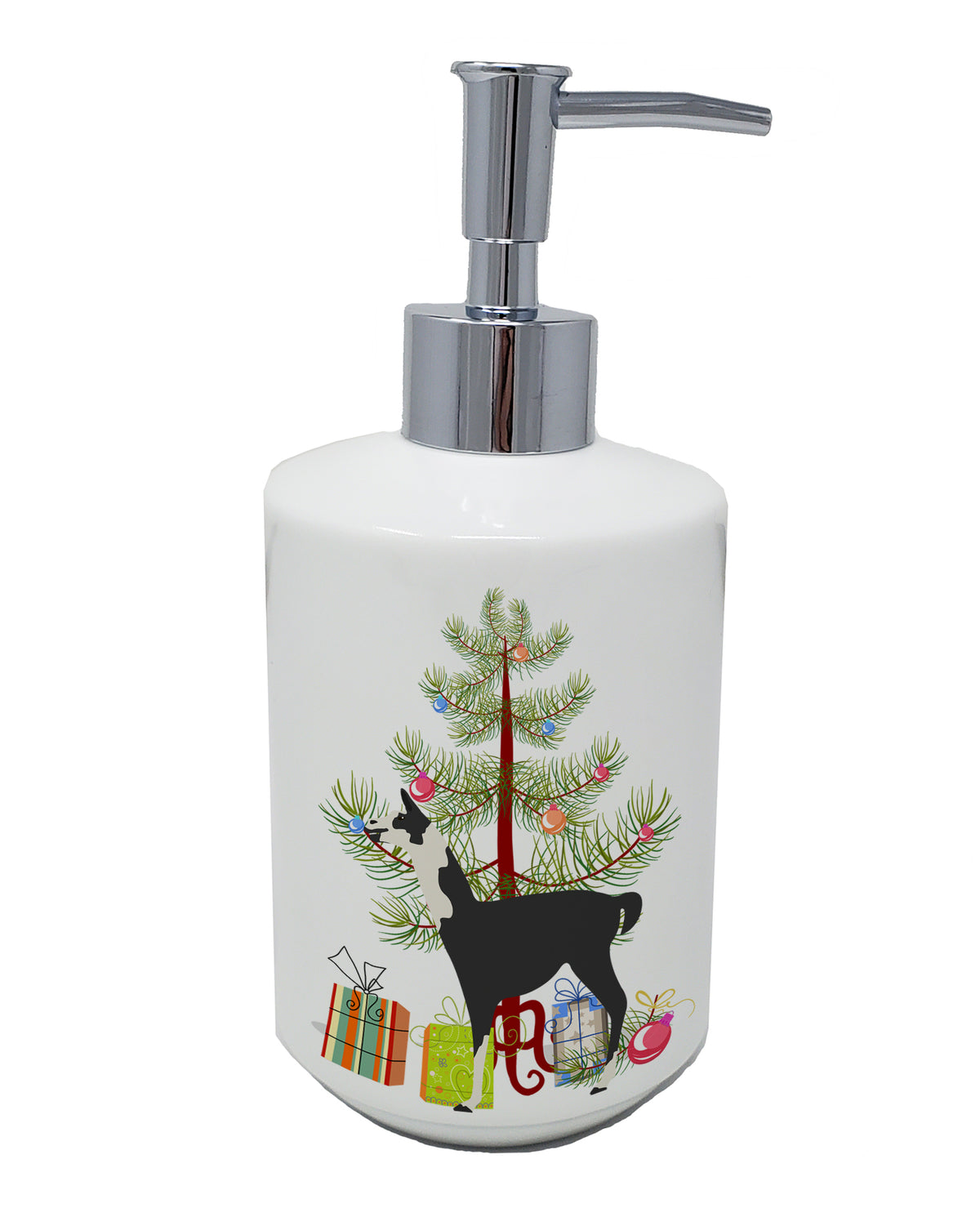 Buy this Llama Q&#39; Ara Christmas Ceramic Soap Dispenser