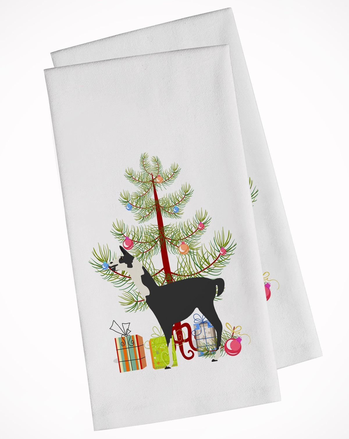 Llama Q&#39; Ara Christmas White Kitchen Towel Set of 2 BB9285WTKT by Caroline&#39;s Treasures