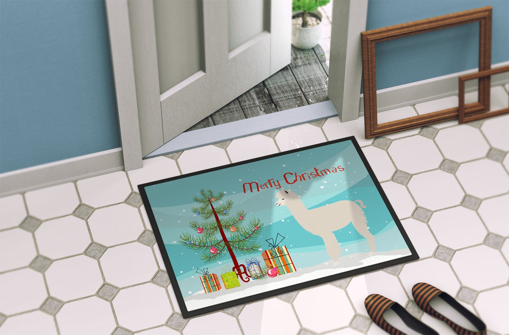 Alpaca Christmas Indoor or Outdoor Mat 24x36 BB9286JMAT by Caroline's Treasures