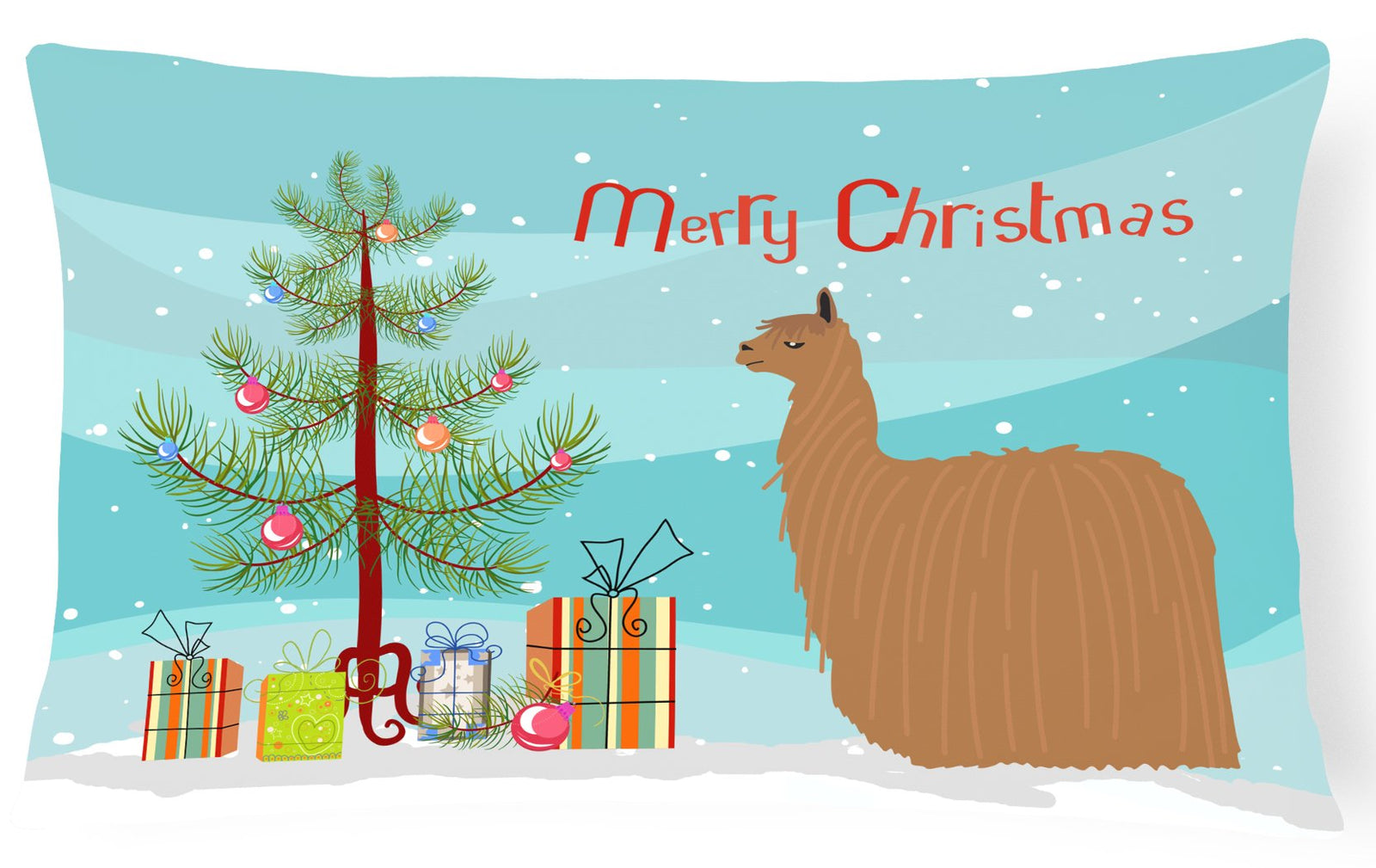 Alpaca Suri Christmas Canvas Fabric Decorative Pillow BB9287PW1216 by Caroline's Treasures