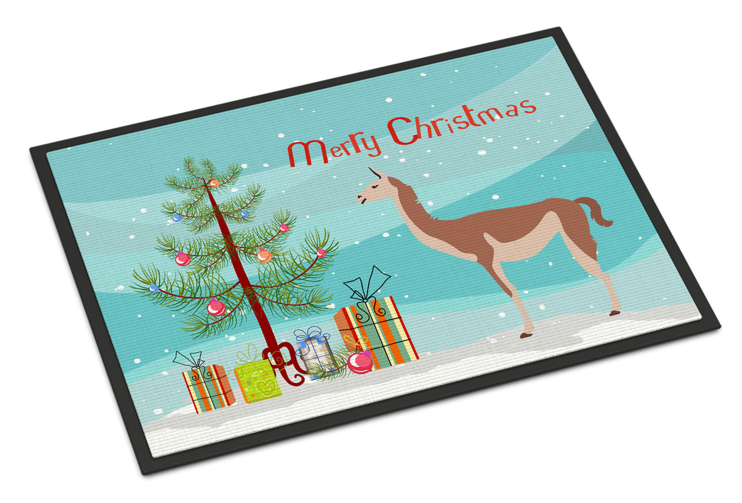 Guanaco Christmas Indoor or Outdoor Mat 18x27 BB9288MAT - the-store.com