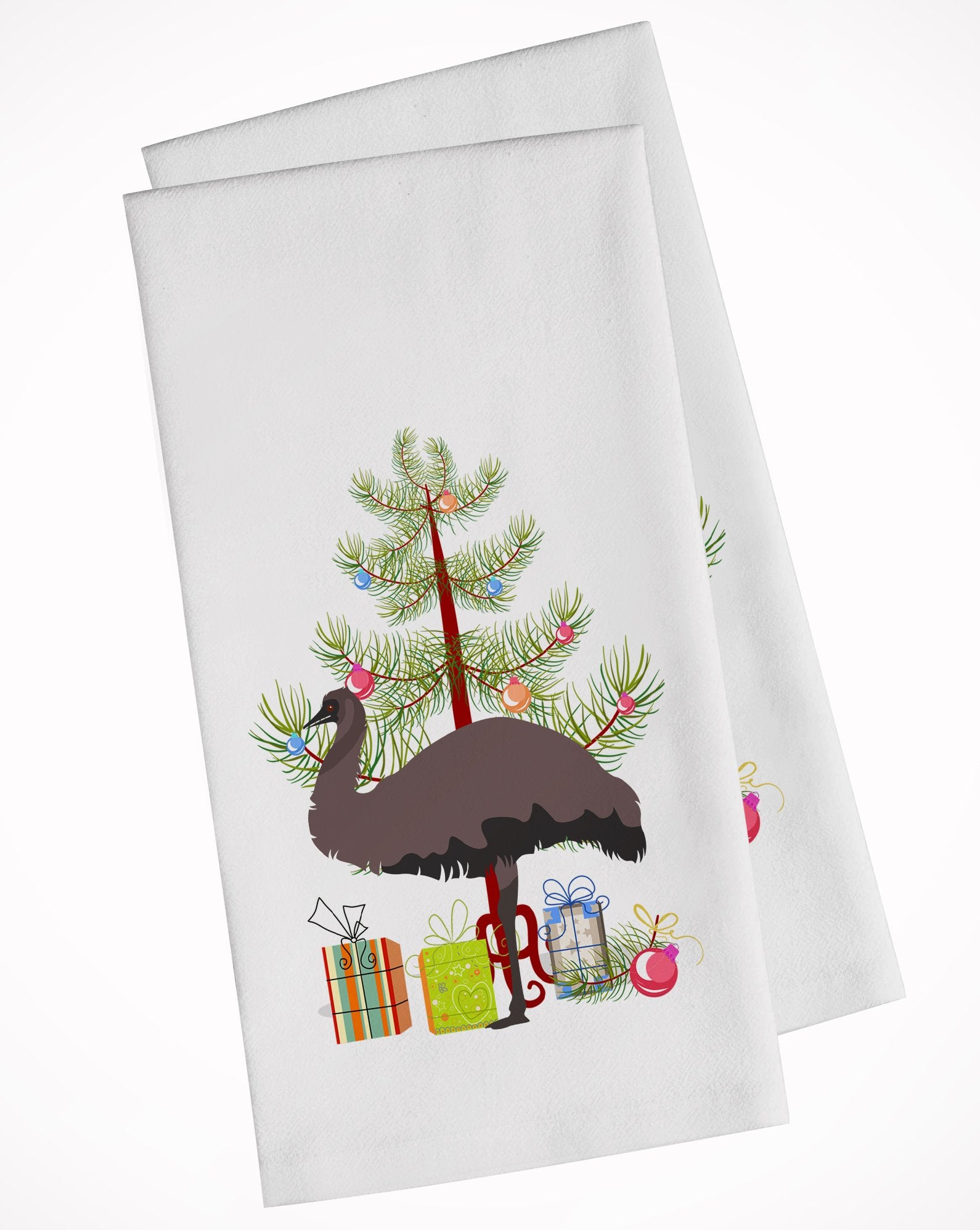 Emu Christmas White Kitchen Towel Set of 2 BB9289WTKT by Caroline's Treasures