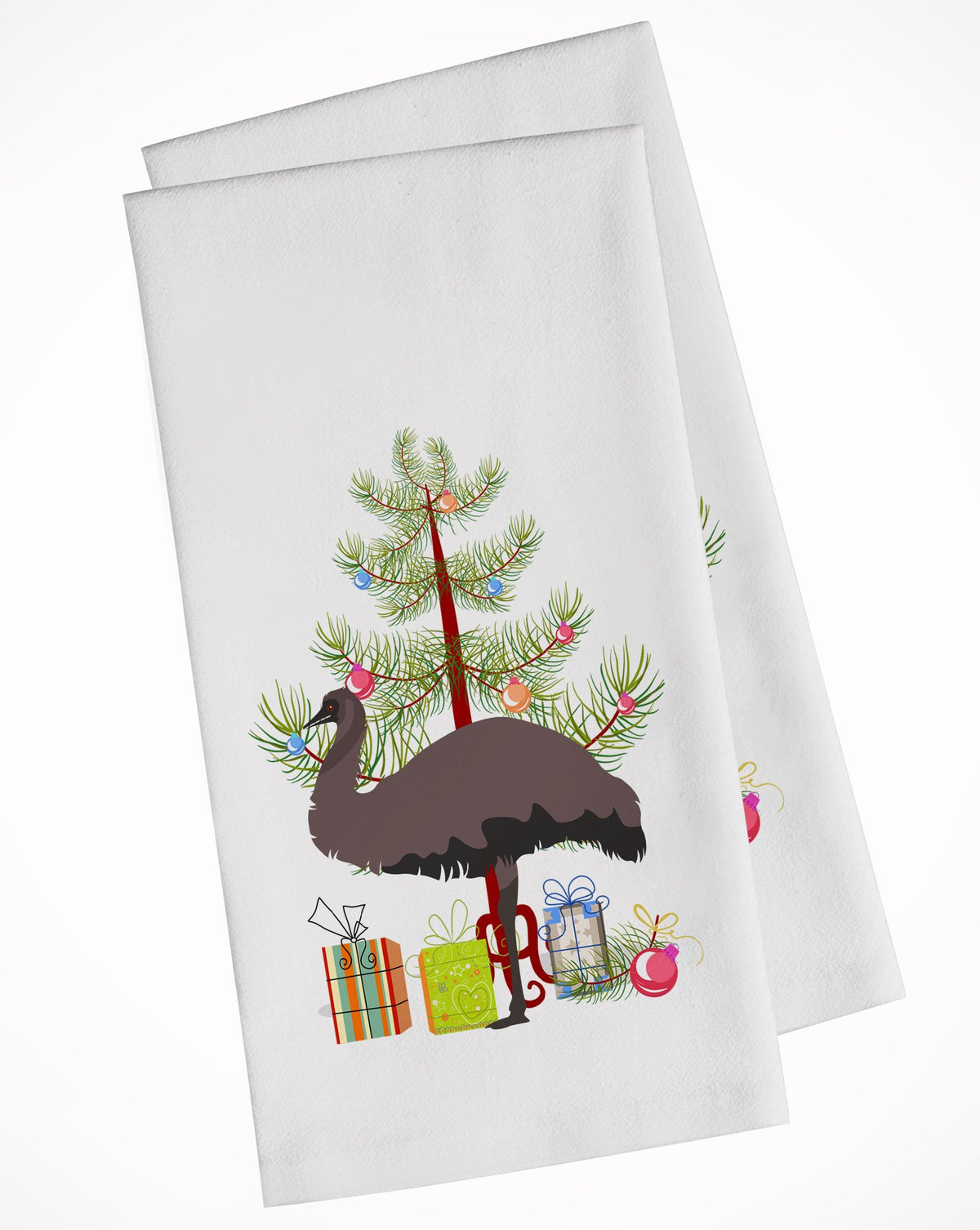 Emu Christmas White Kitchen Towel Set of 2 BB9289WTKT by Caroline&#39;s Treasures