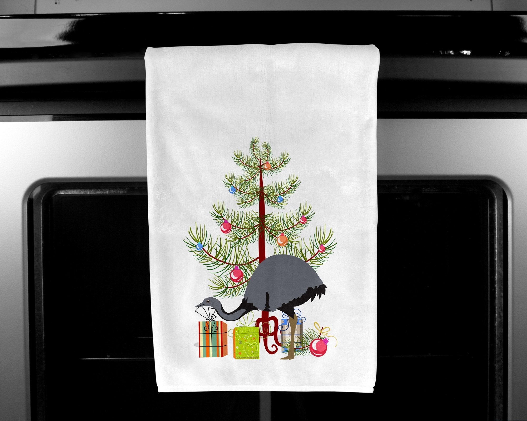 Rhea  Christmas White Kitchen Towel Set of 2 BB9290WTKT by Caroline's Treasures