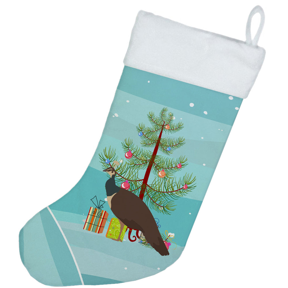 Indian Peahen Peafowl Christmas Christmas Stocking BB9294CS  the-store.com.