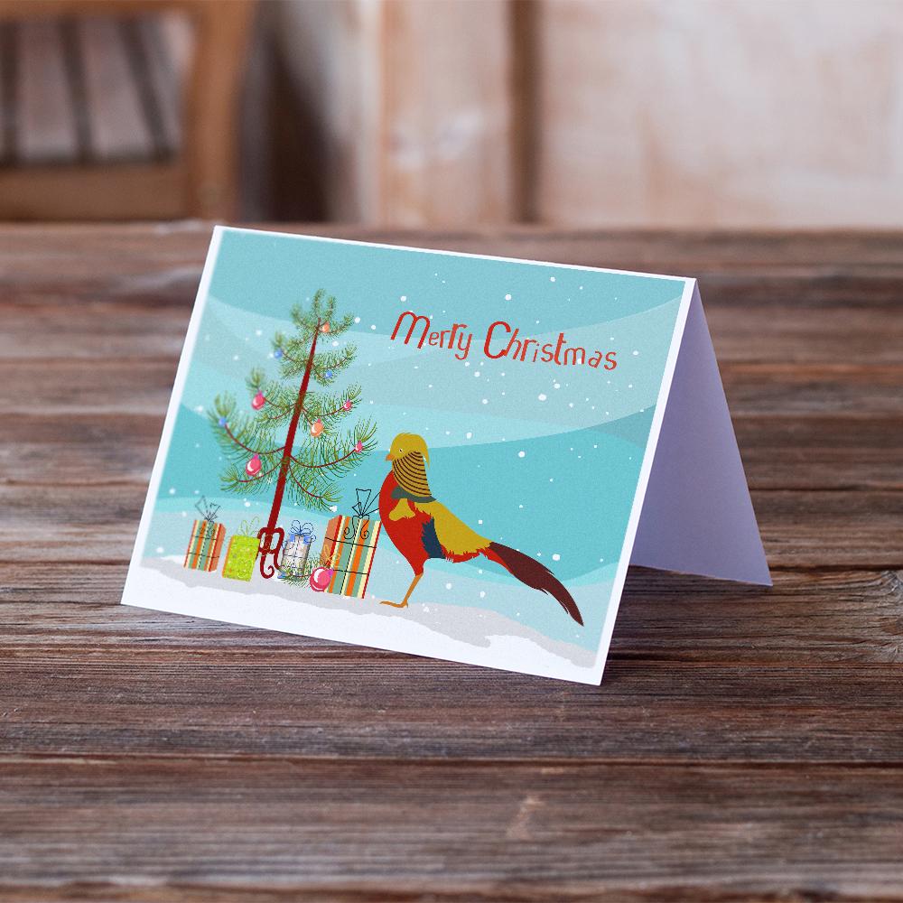 Golden or Chinese Pheasant Christmas Greeting Cards and Envelopes Pack of 8 - the-store.com