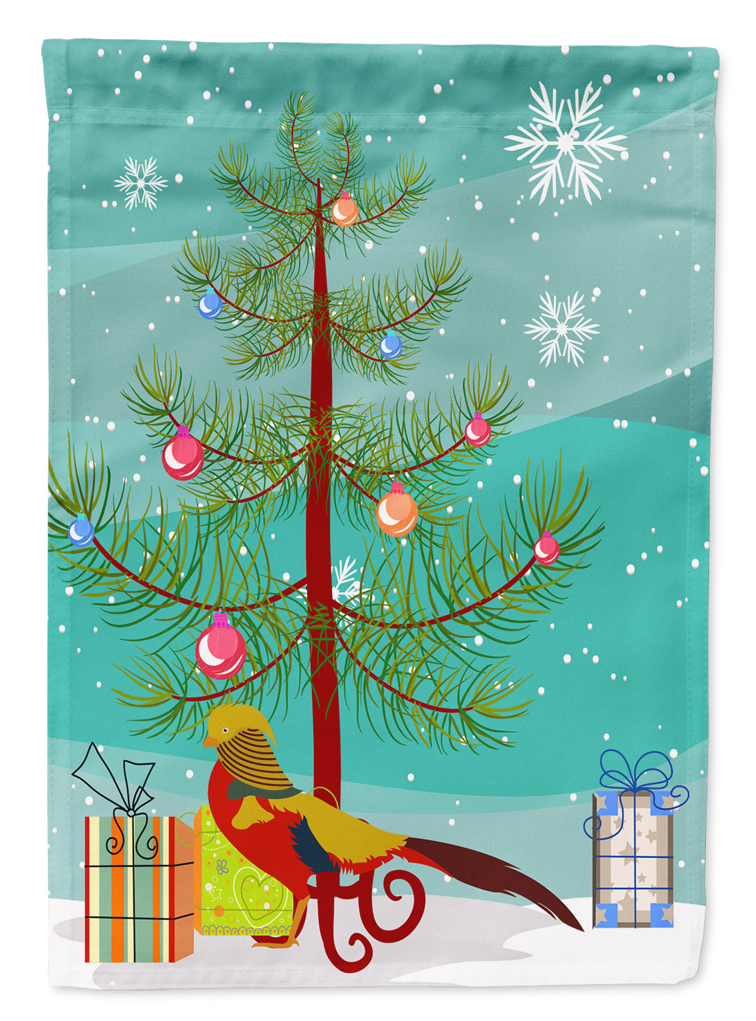 Golden or Chinese Pheasant Christmas Flag Garden Size BB9295GF  the-store.com.
