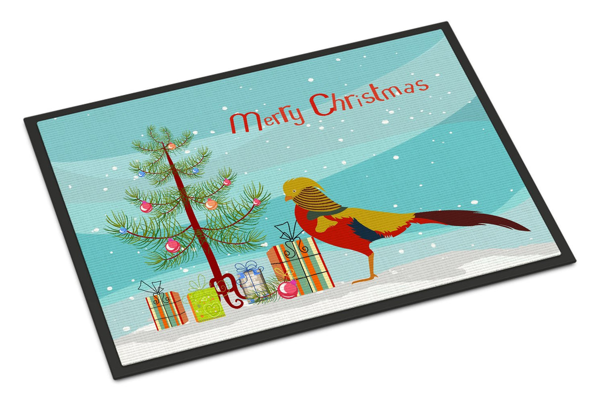 Golden or Chinese Pheasant Christmas Indoor or Outdoor Mat 24x36 BB9295JMAT by Caroline&#39;s Treasures