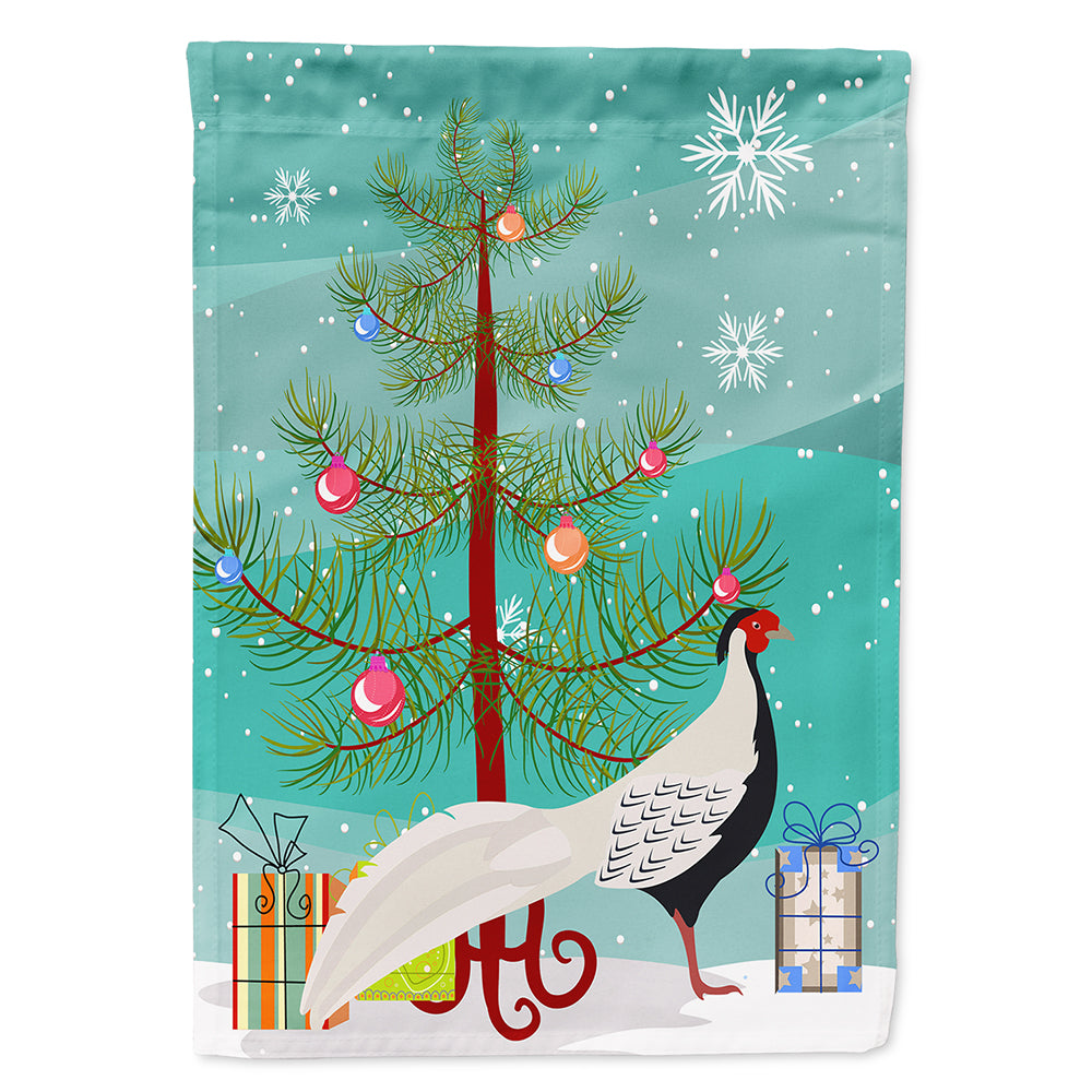 Silver Pheasant Christmas Flag Canvas House Size BB9296CHF  the-store.com.