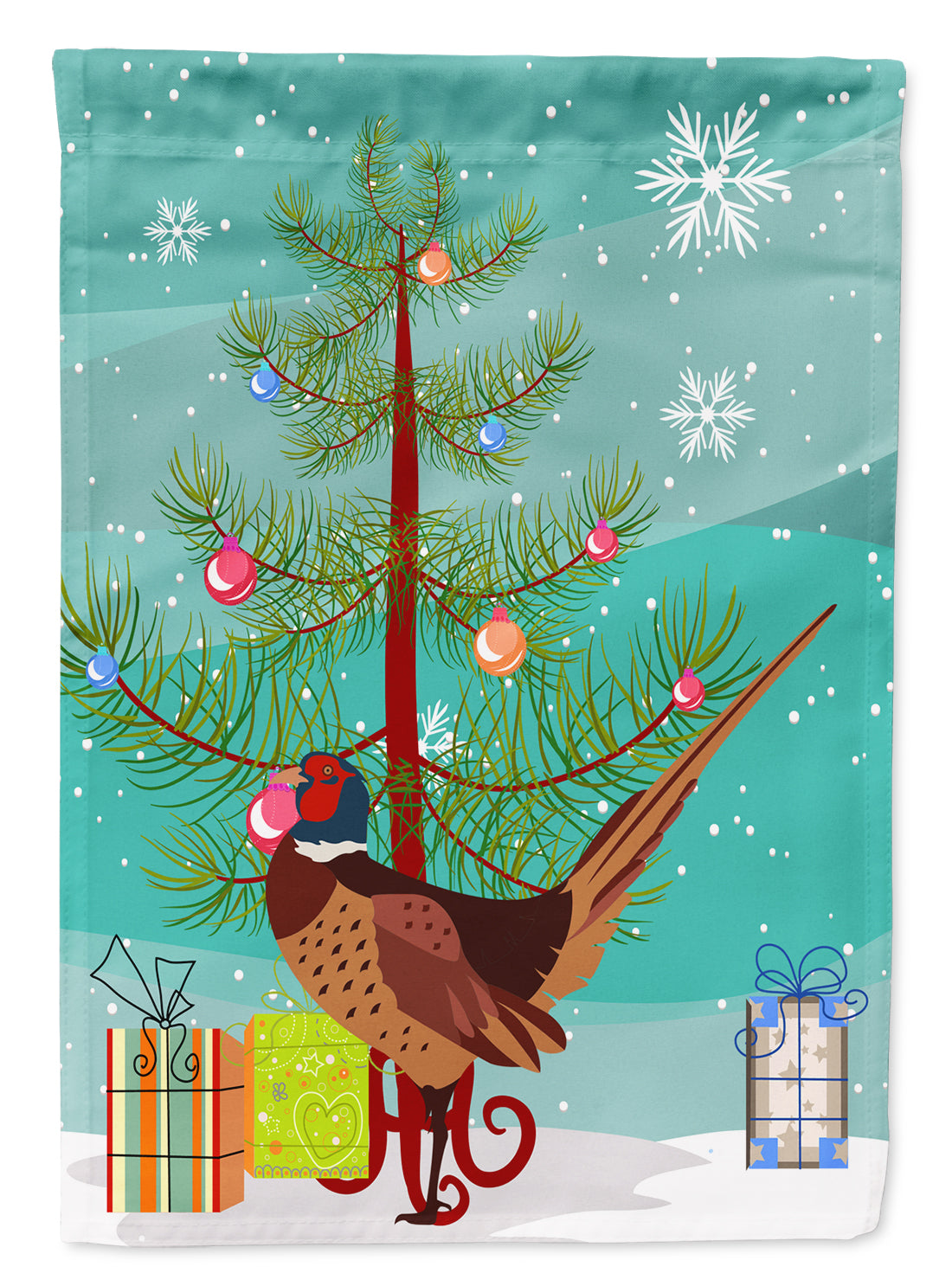 Ring-necked Common Pheasant Christmas Flag Garden Size BB9297GF  the-store.com.