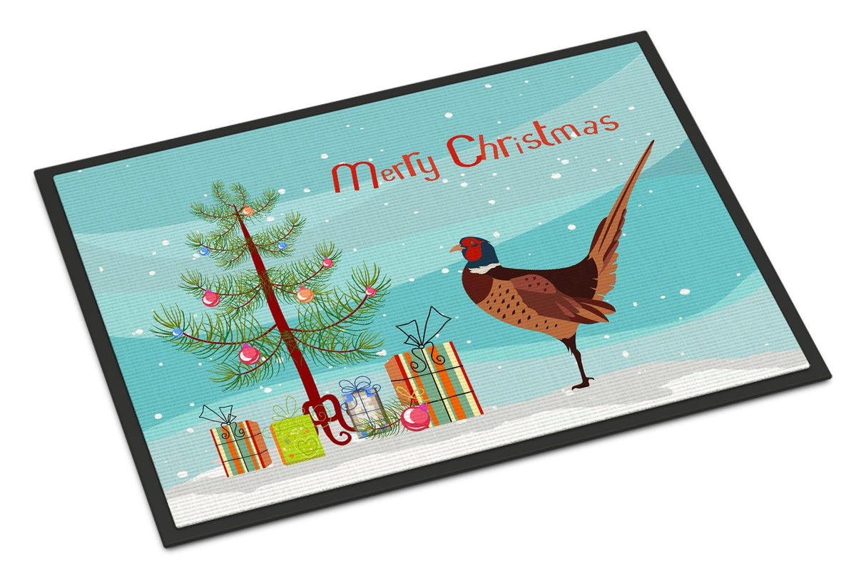 Ring-necked Common Pheasant Christmas Indoor or Outdoor Mat 24x36 BB9297JMAT by Caroline&#39;s Treasures