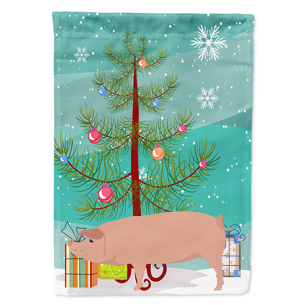 American Landrace Pig Christmas Flag Canvas House Size BB9299CHF  the-store.com.